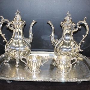 Silver Plate Coffee/Tea Set Vintage Very Nice